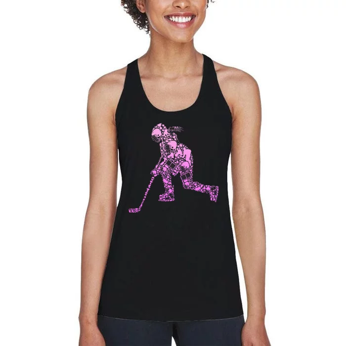 Hockey Player Ice Hockey Women's Racerback Tank