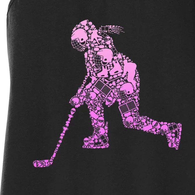 Hockey Player Ice Hockey Women's Racerback Tank