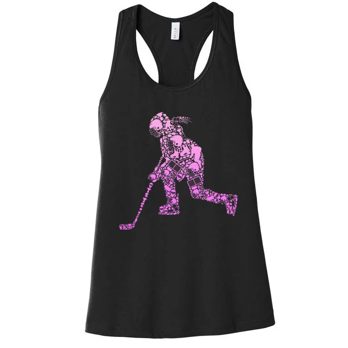 Hockey Player Ice Hockey Women's Racerback Tank