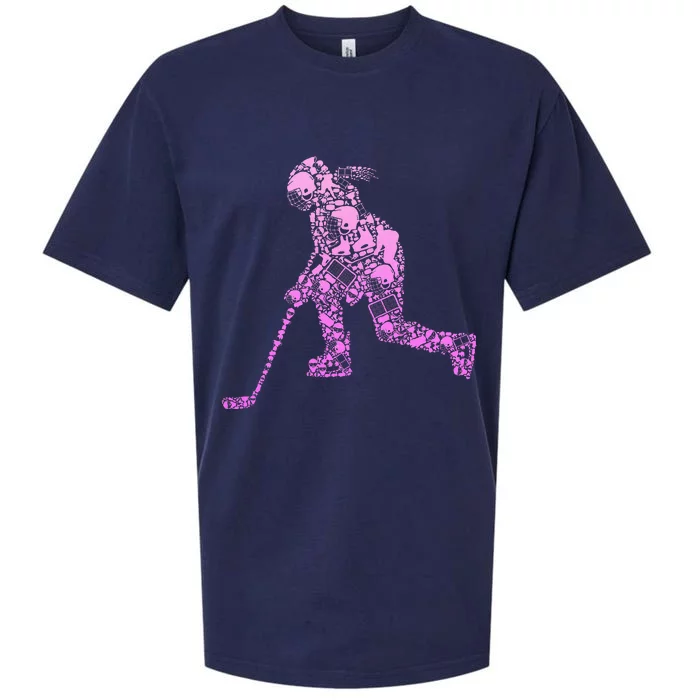 Hockey Player Ice Hockey Sueded Cloud Jersey T-Shirt