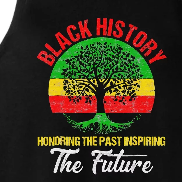 Honoring Past Inspiring Future Black History Month Ladies Tri-Blend Wicking Tank