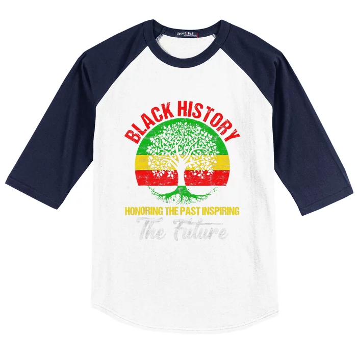 Honoring Past Inspiring Future Black History Month Baseball Sleeve Shirt