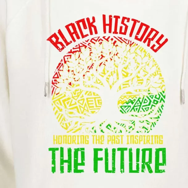 Honoring Past Inspiring Future Black History Month Womens Funnel Neck Pullover Hood