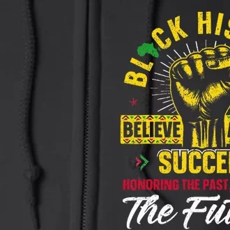 Honoring Past Inspiring Future Black History Month Full Zip Hoodie