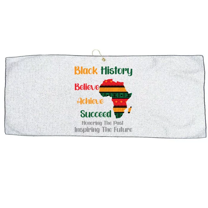 Honoring Past Inspiring Future Black History Month Large Microfiber Waffle Golf Towel