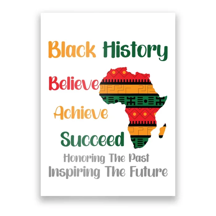 Honoring Past Inspiring Future Black History Month Poster