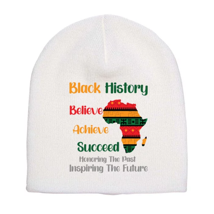 Honoring Past Inspiring Future Black History Month Short Acrylic Beanie