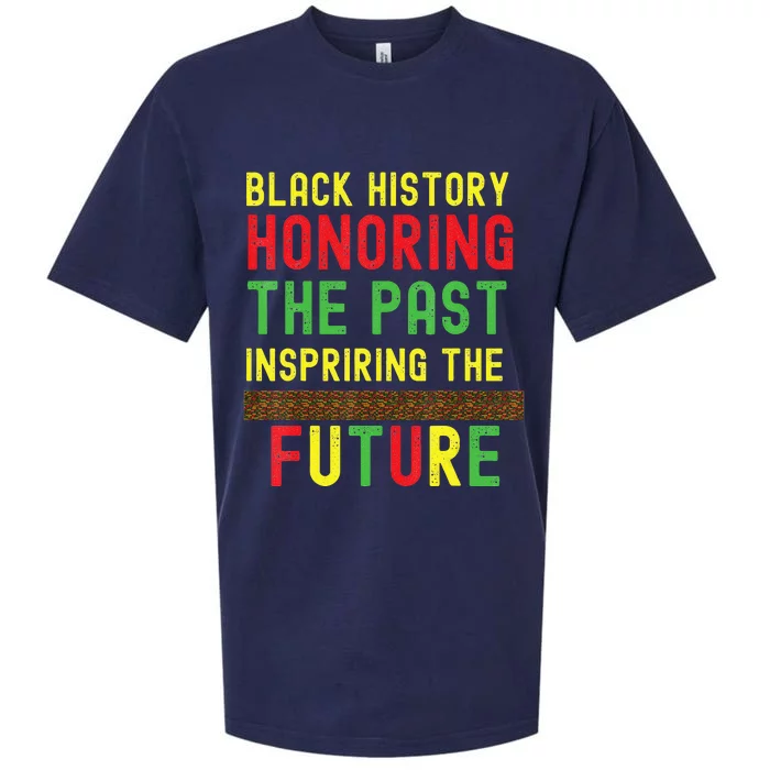 Honoring Past Inspiring Future  Black History Month Sueded Cloud Jersey T-Shirt