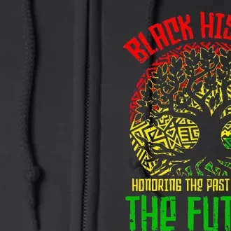 Honoring Past Inspiring Future  Black History Month Full Zip Hoodie