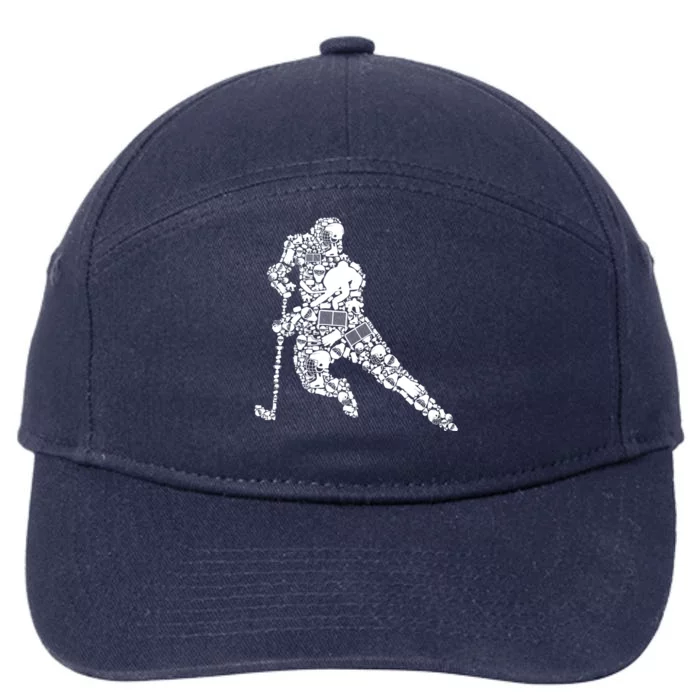 Hockey Player Ice Hockey Great Gift 7-Panel Snapback Hat