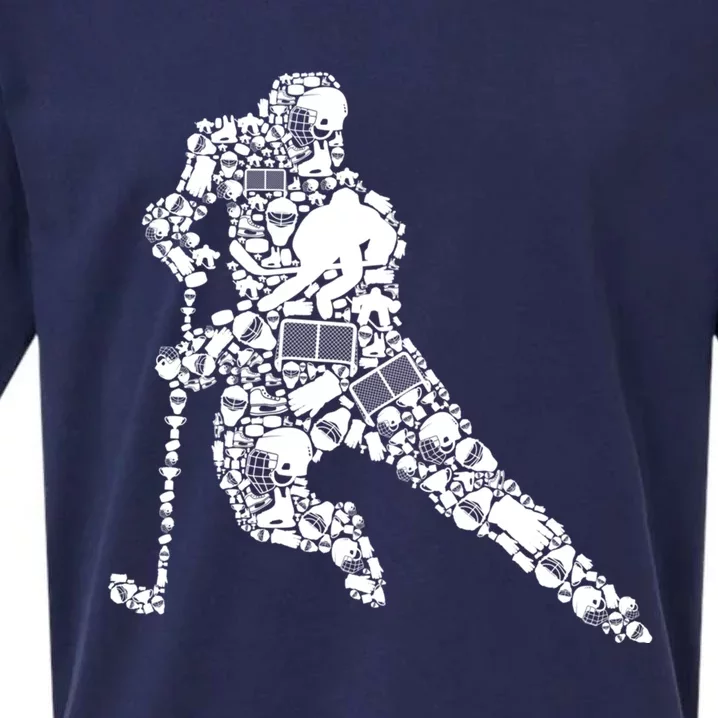 Hockey Player Ice Hockey Great Gift Sueded Cloud Jersey T-Shirt