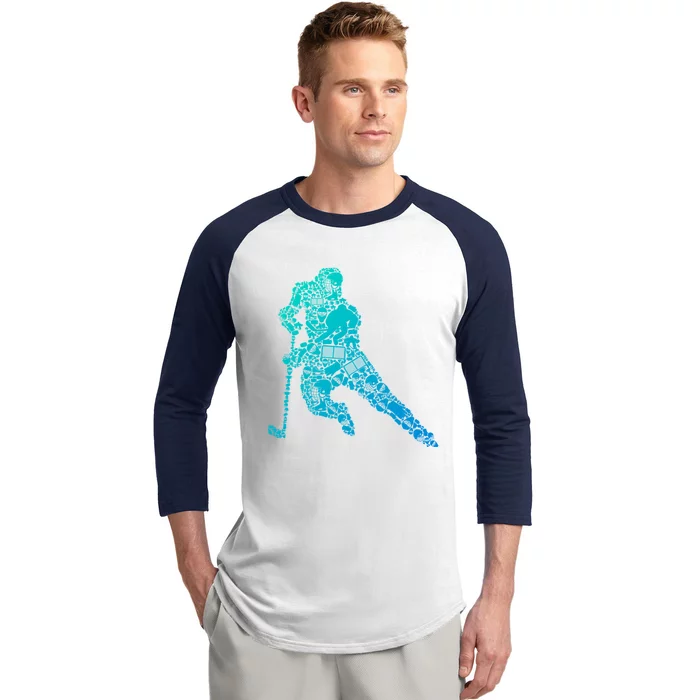 Hockey Player Ice Hockey Great Gift Baseball Sleeve Shirt