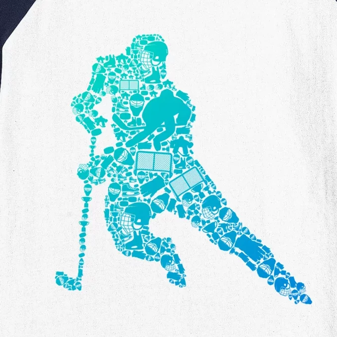 Hockey Player Ice Hockey Great Gift Baseball Sleeve Shirt