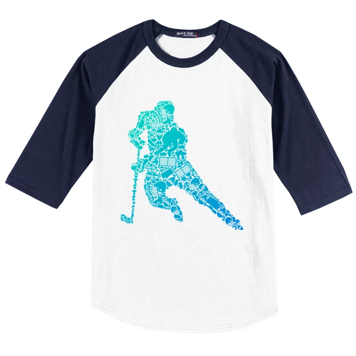 Hockey Player Ice Hockey Great Gift Baseball Sleeve Shirt