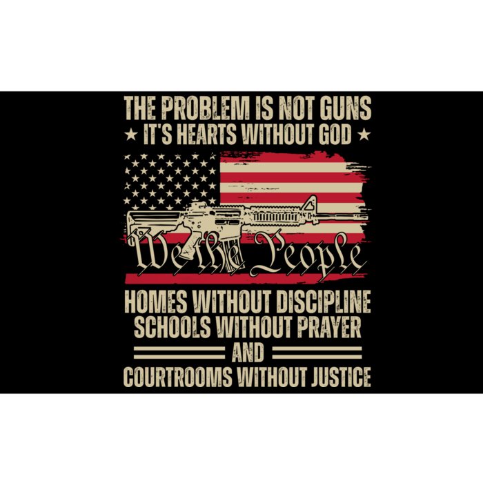 He Problem Is Not Gun Its Hearts Without God Political Usa Bumper Sticker