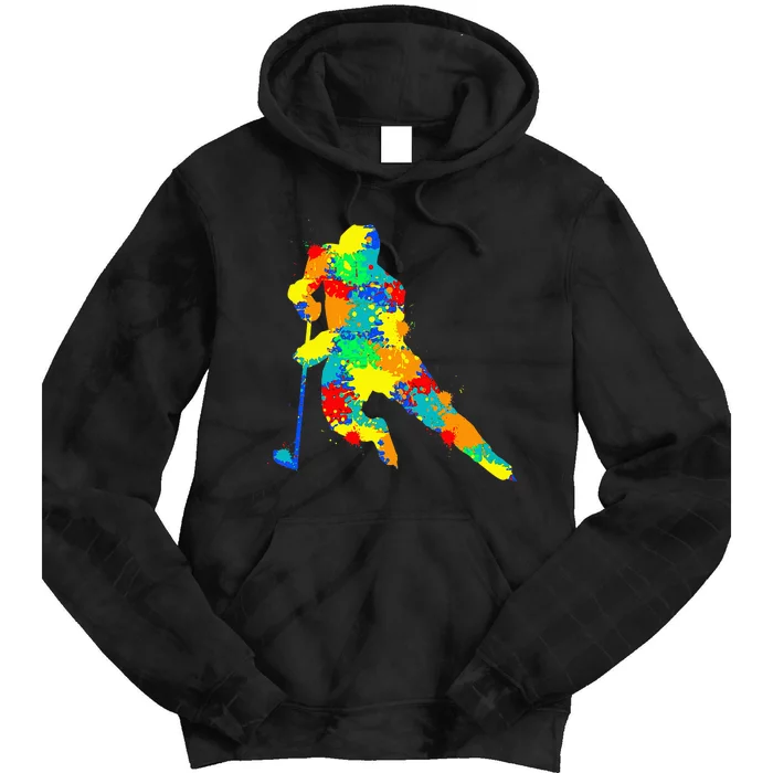 Hockey Player Ice Hockey Tie Dye Hoodie