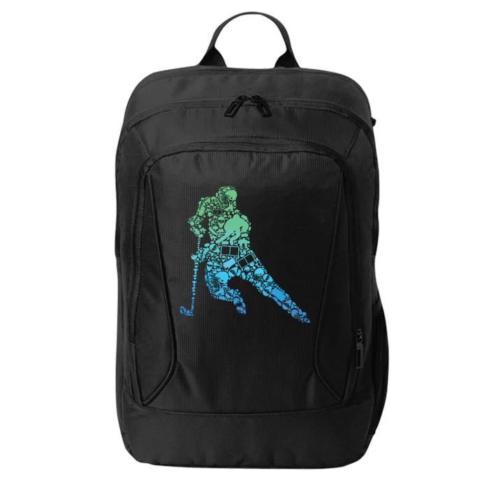 Hockey Player Ice Hockey City Backpack