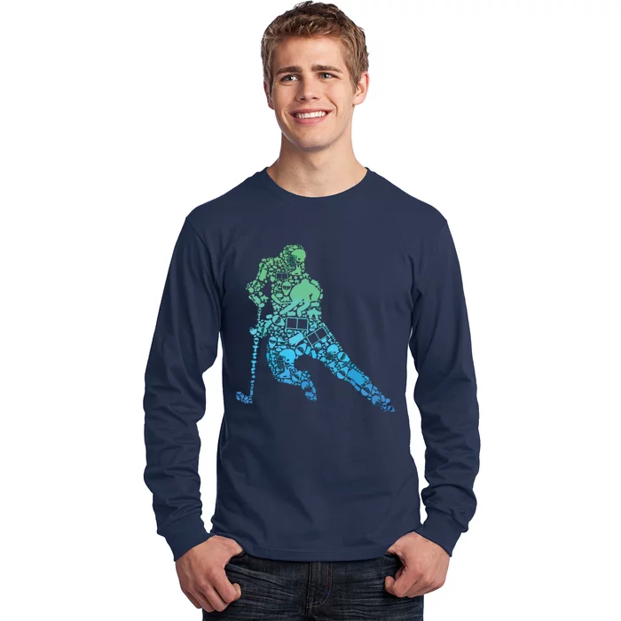 Hockey Player Ice Hockey Long Sleeve Shirt