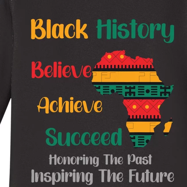 Honoring Past Inspiring Future Black History Month Baby Long Sleeve Bodysuit