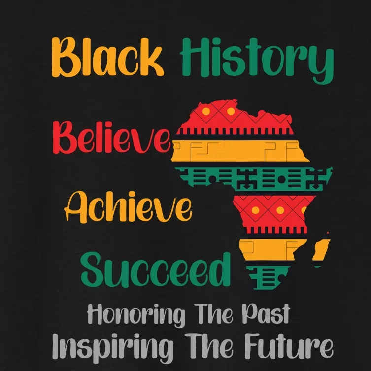 Honoring Past Inspiring Future Black History Month Women's Crop Top Tee