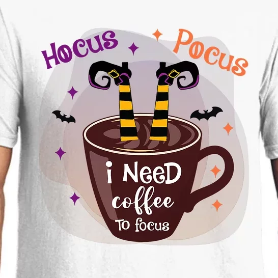 Hocus Pocus I Need Coffee To Focus Funny Halloween Costume Pajama Set