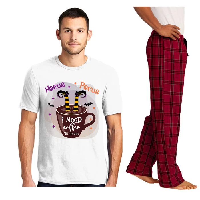 Hocus Pocus I Need Coffee To Focus Funny Halloween Costume Pajama Set