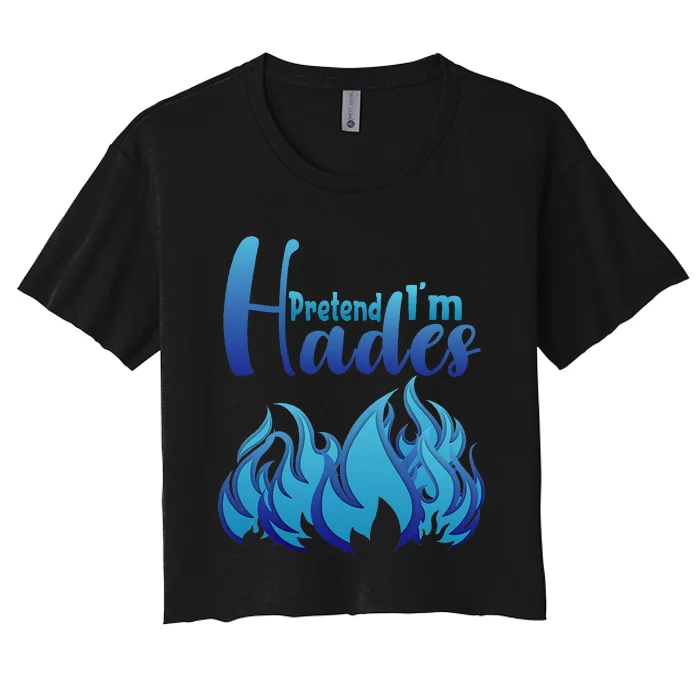 Halloween Pretend Im Hades Costume Greek God Women's Crop Top Tee