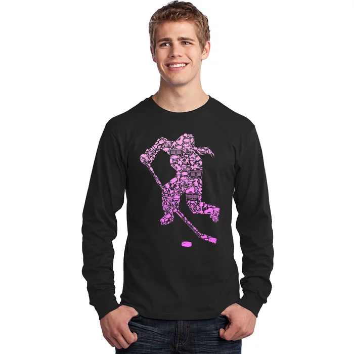 Hockey Player Ice Hockey Long Sleeve Shirt