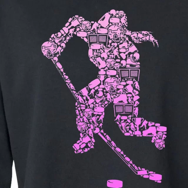 Hockey Player Ice Hockey Cropped Pullover Crew