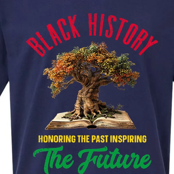 Honoring Past Inspiring Future Black History Month Sueded Cloud Jersey T-Shirt