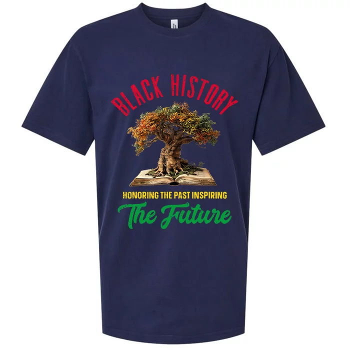 Honoring Past Inspiring Future Black History Month Sueded Cloud Jersey T-Shirt