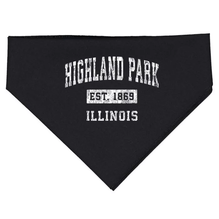 Highland Park Illinois Il Vintage Sports USA-Made Doggie Bandana