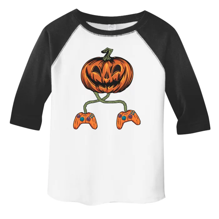 Halloween Pumpkin Jack O Lantern Gamer Halloween Gaming Cute Gift Toddler Fine Jersey T-Shirt