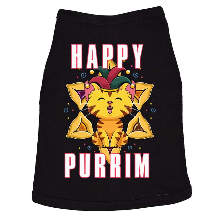 Happy Purrim Jewish Holiday Purim Doggie Tank