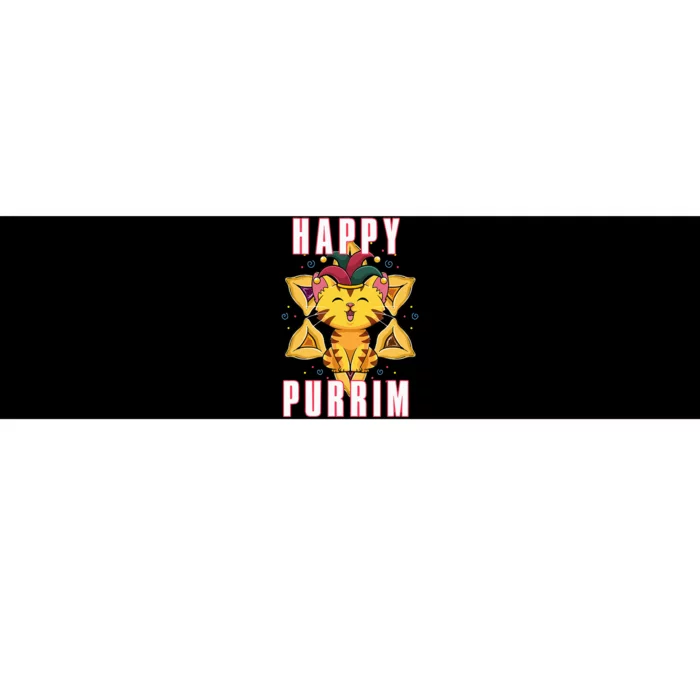 Happy Purrim Jewish Holiday Purim Bumper Sticker