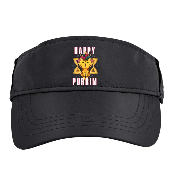 Happy Purrim Jewish Holiday Purim Adult Drive Performance Visor