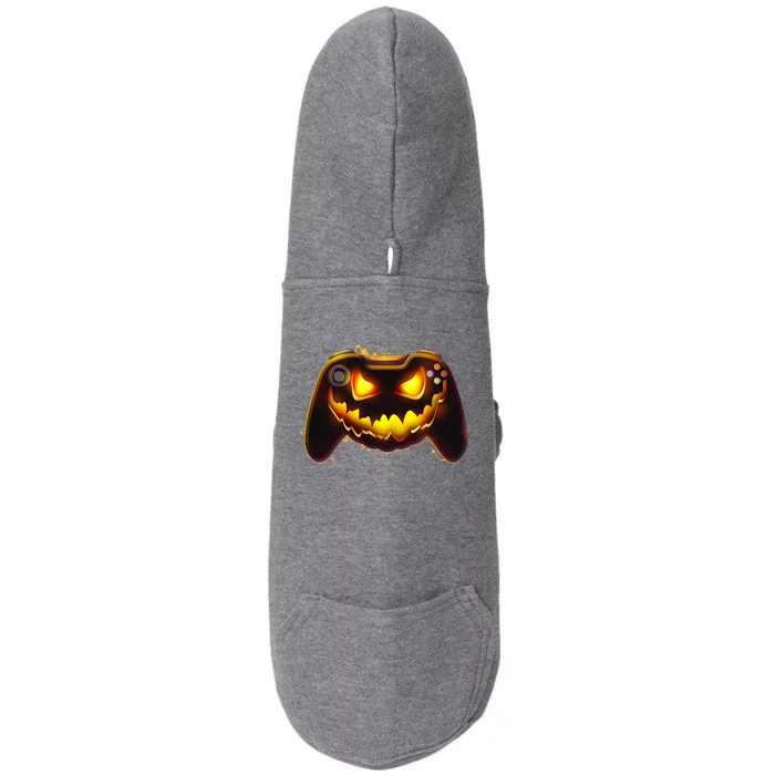 Halloween Pumpkin Jack O Lantern Face Video Game Controller Doggie 3-End Fleece Hoodie