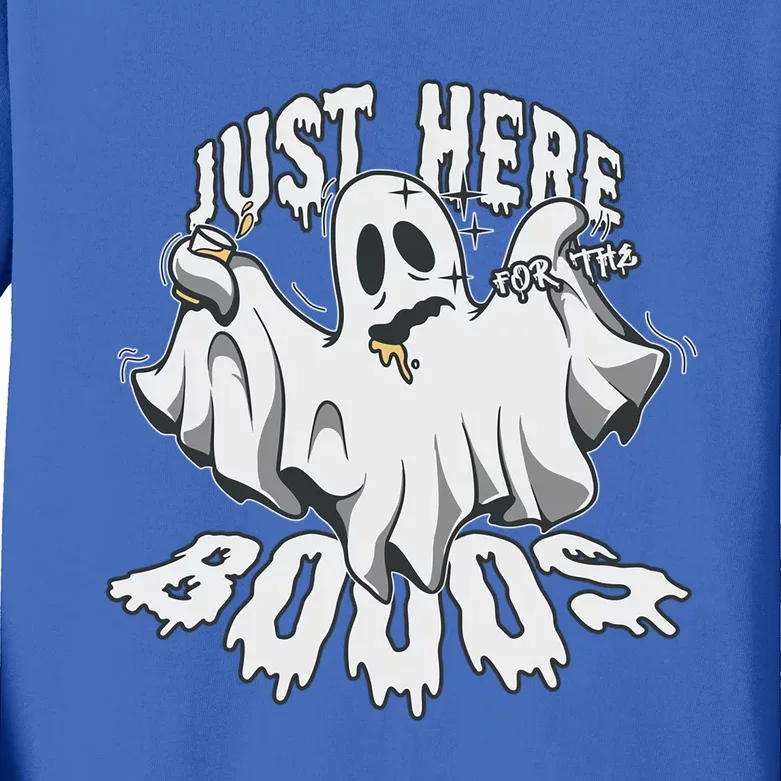 Halloween Party Just Here For The Boos Ing Spirits Gift Kids Long Sleeve Shirt