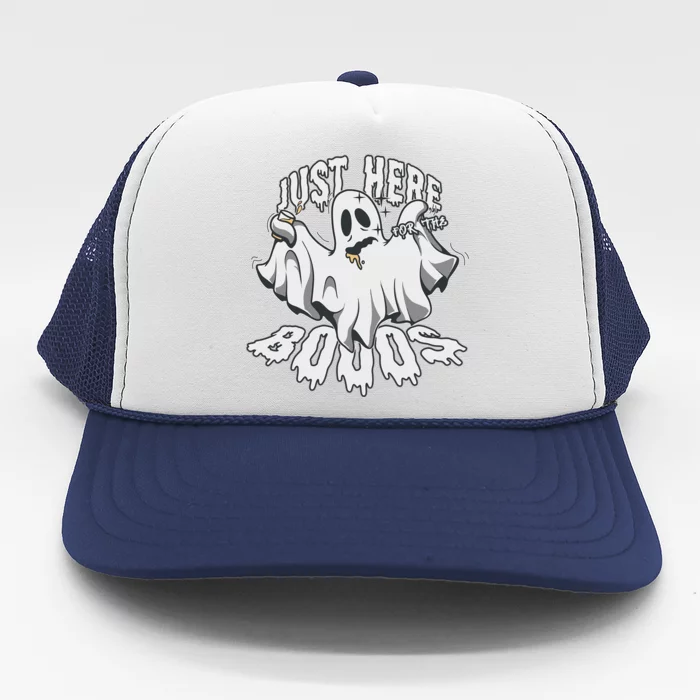 Halloween Party Just Here For The Boos Ing Spirits Gift Trucker Hat