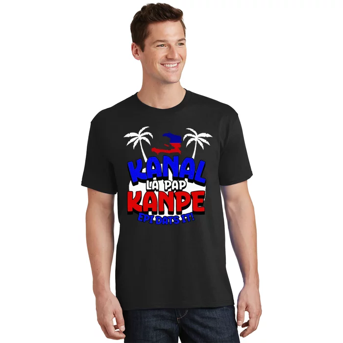 Haiti Pride Kanal Pap Kanpe Haitian Creole Heritage 1804 Map T-Shirt