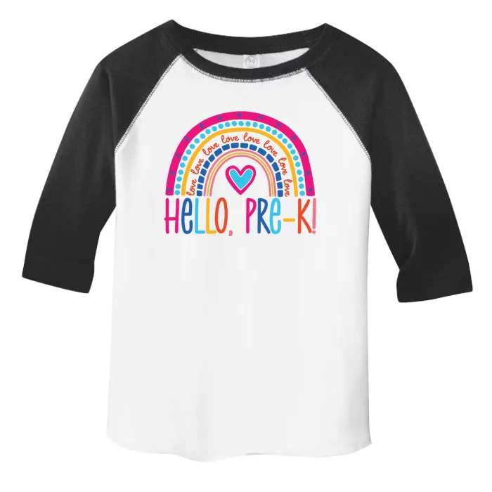 Hello Pre K First Day Of School Toddler Fine Jersey T-Shirt