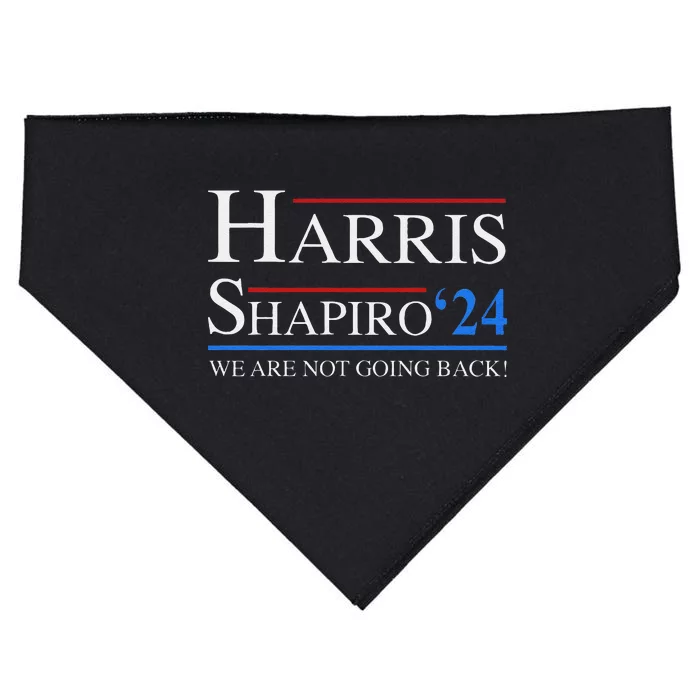 Harrisshapiro2024 President Kamala Harris 2024 Election USA-Made Doggie Bandana