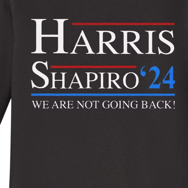 Harrisshapiro2024 President Kamala Harris 2024 Election Baby Long Sleeve Bodysuit