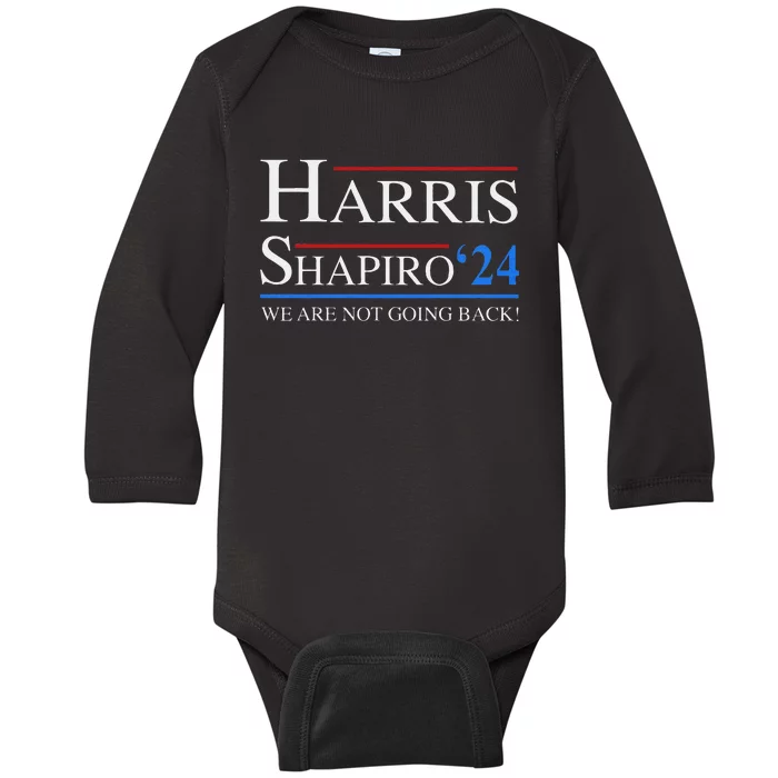 Harrisshapiro2024 President Kamala Harris 2024 Election Baby Long Sleeve Bodysuit