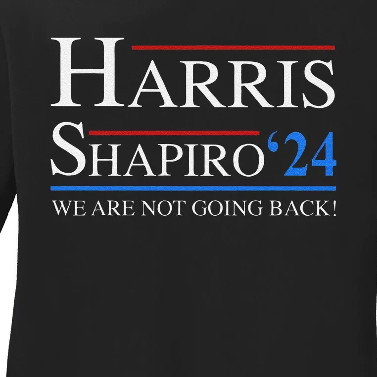 Harrisshapiro2024 President Kamala Harris 2024 Election Ladies Long Sleeve Shirt