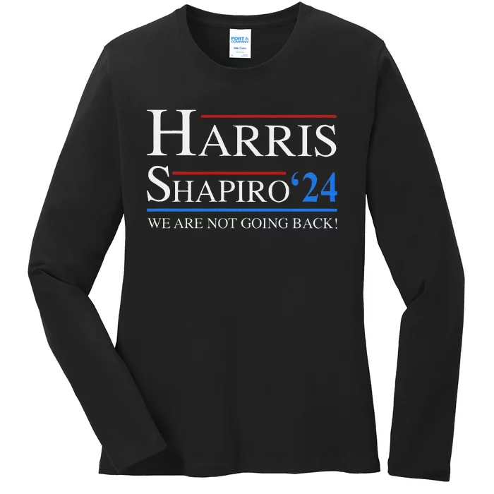 Harrisshapiro2024 President Kamala Harris 2024 Election Ladies Long Sleeve Shirt