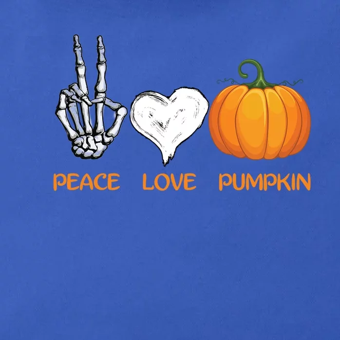 Halloween Peace Love Pumpkin Cute Fall Halloween Gift Zip Tote Bag