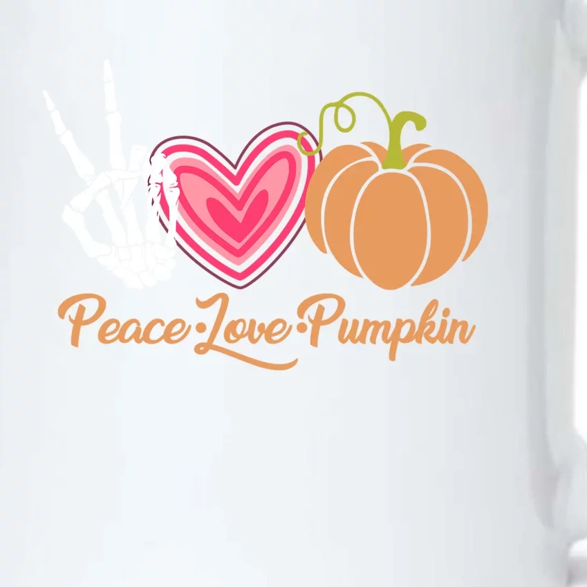 Halloween Peace Love Pumpkin Fall Gift Cute Gift Black Color Changing Mug