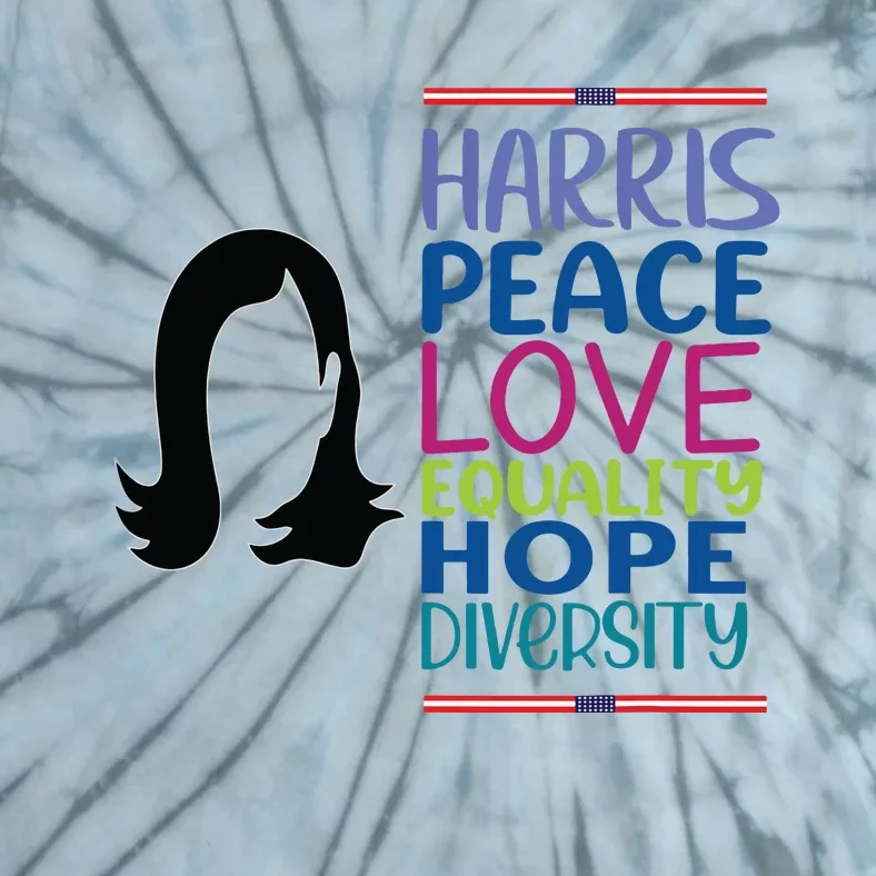 Harris Peace Love Equality Hope Diversity Tie-Dye T-Shirt