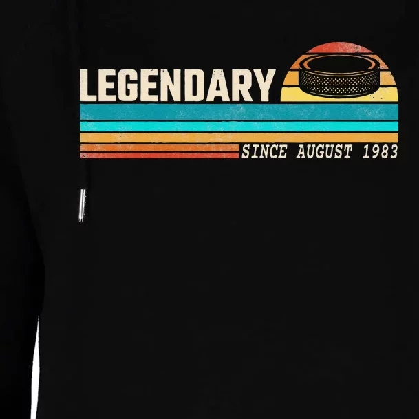 Hockey Player Legend Since August 1983 Birthday Womens Funnel Neck Pullover Hood